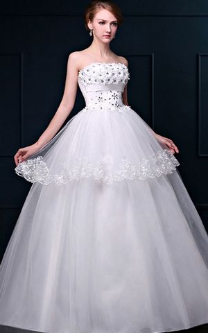 WDDH1647  white bride wedding dress